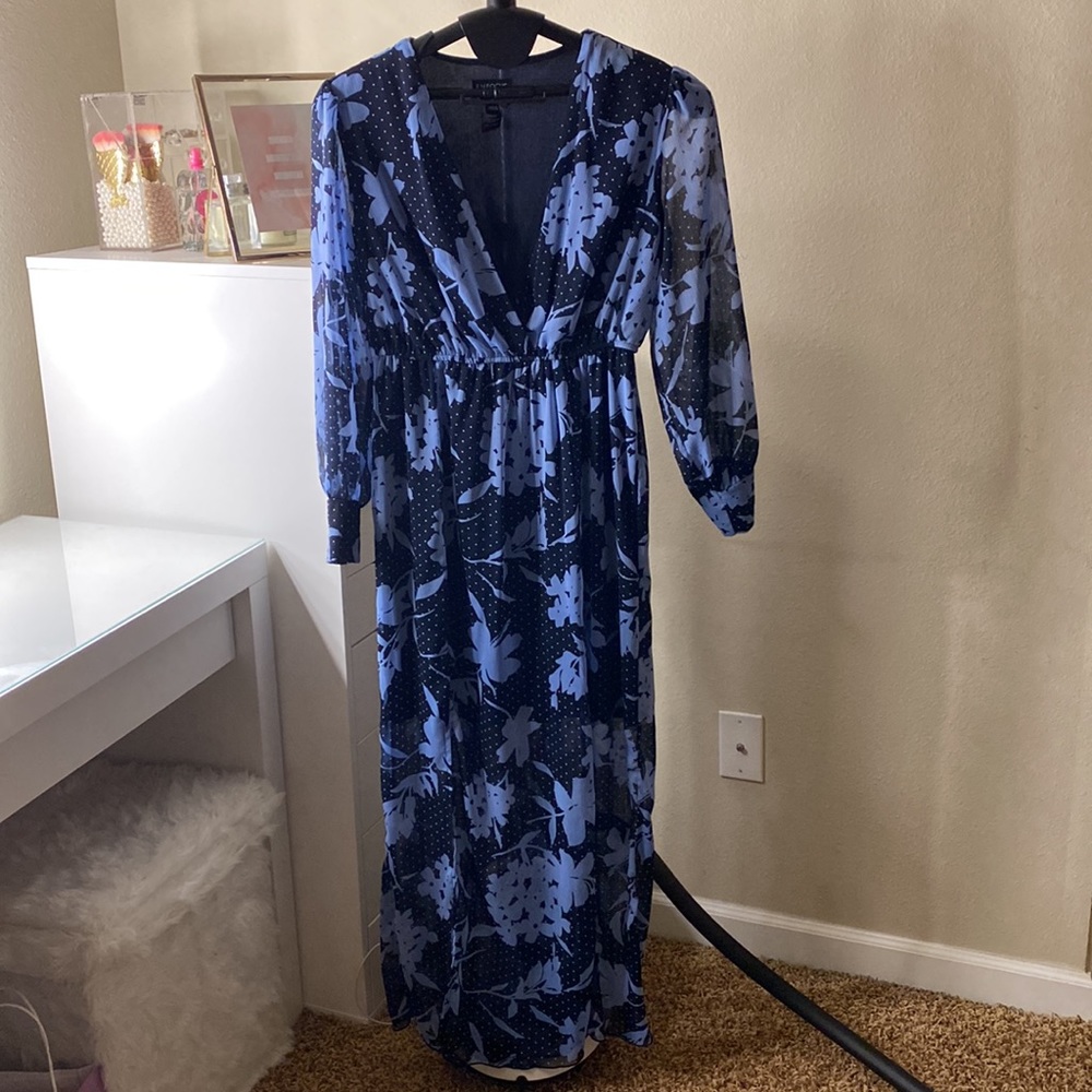 ENCORE Studio Maxi Dress Floral Blue